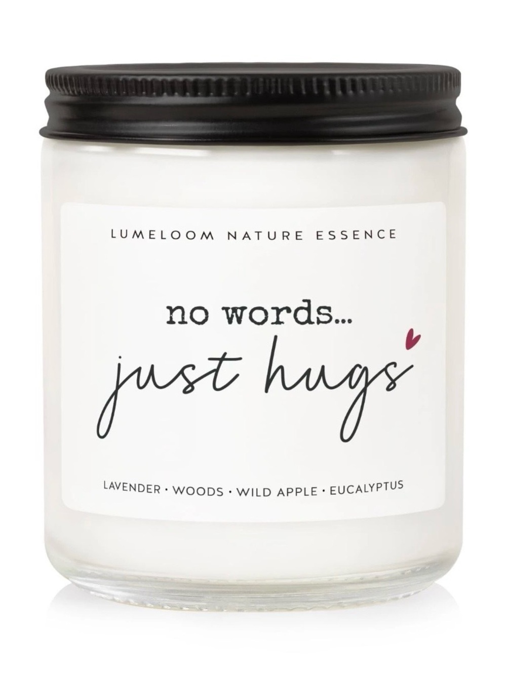 Lumeloom 'No Words... Just Hugs' Scented Candle - White